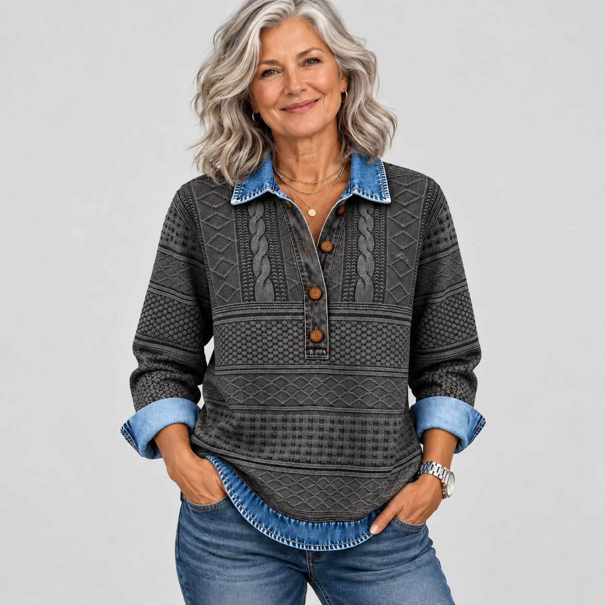 Azalea | Relaxed Cable Knit Sweater