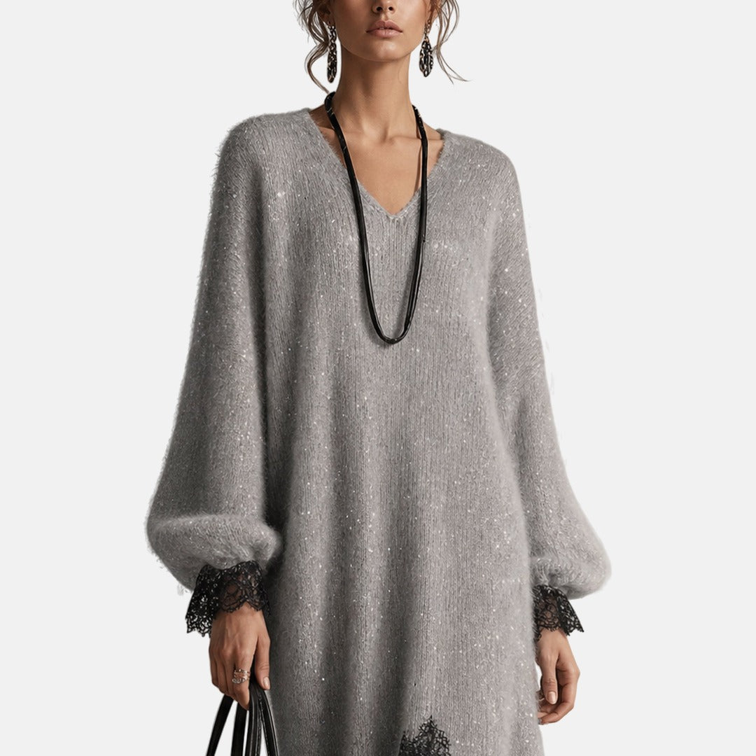 Michelle™ | Elegant Sparkle Knit Dress