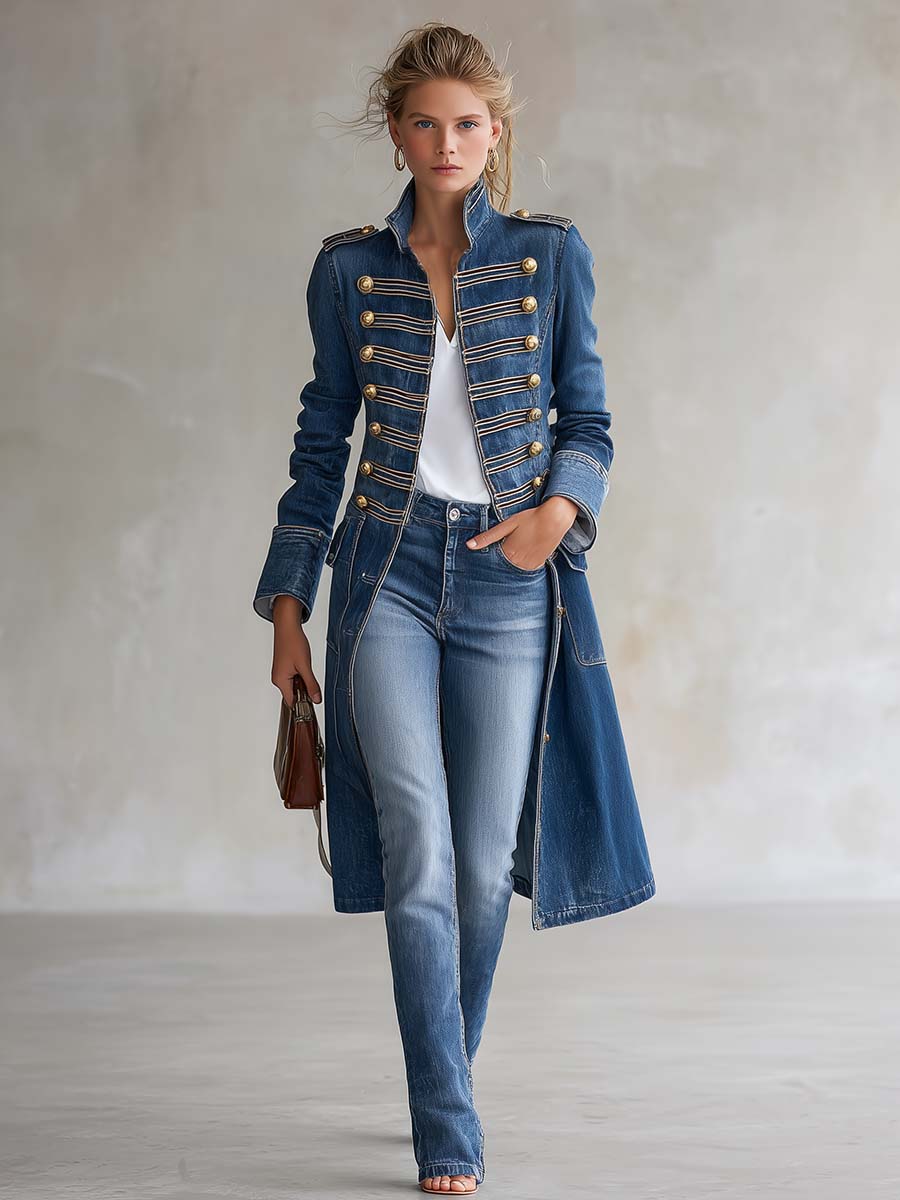 Jacqueline™ | Elegant Denim Coat