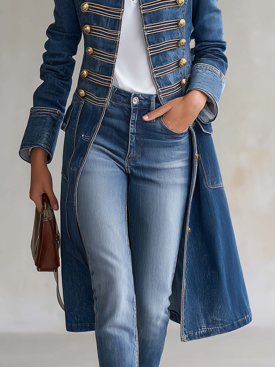 Jacqueline™ | Elegant Denim Coat