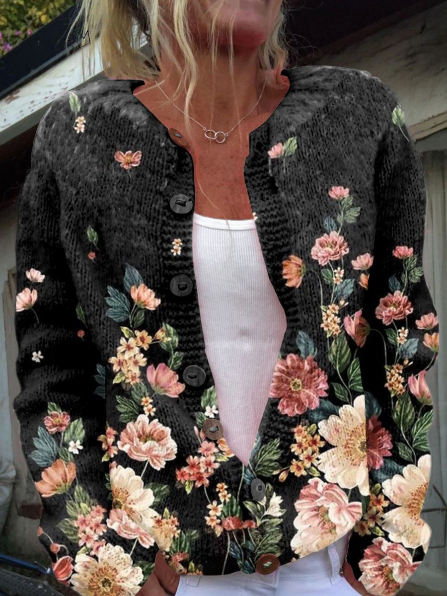 Dawnflora™ | Vintage Floral Cardigan