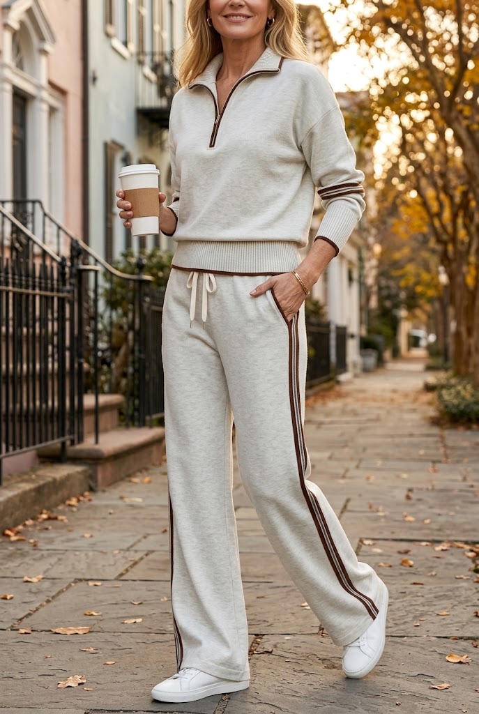 Sharon™ | Elegant Quarter-Zip Two Piece Set