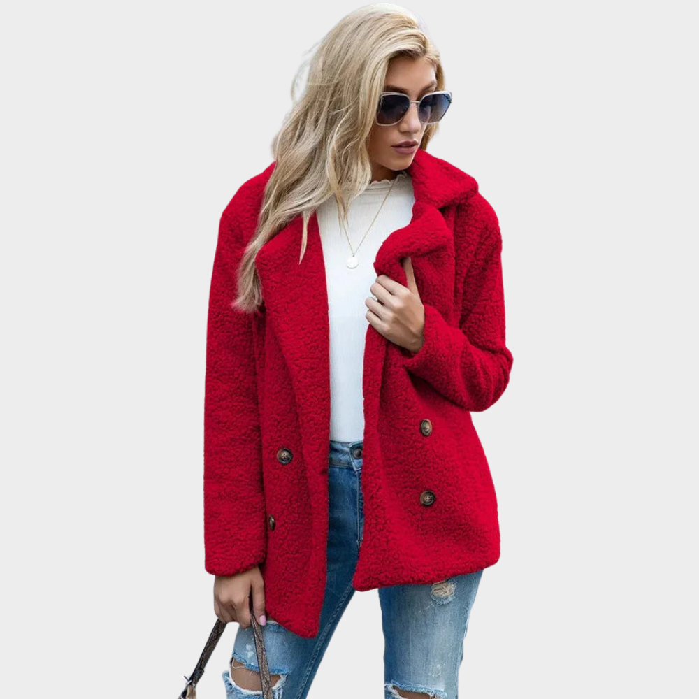 Delphine | Teddy Coat with Collar