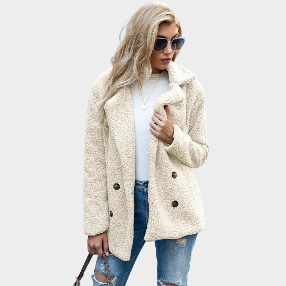 Delphine | Teddy Coat with Collar
