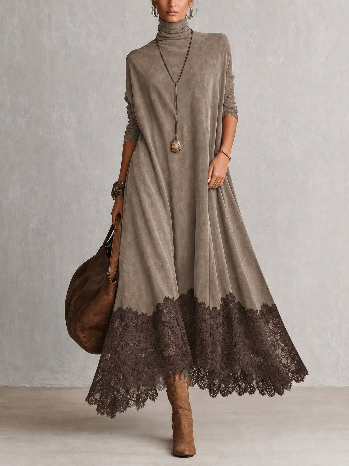Charlotte™ | Elegant Lace Hem Maxi Dress