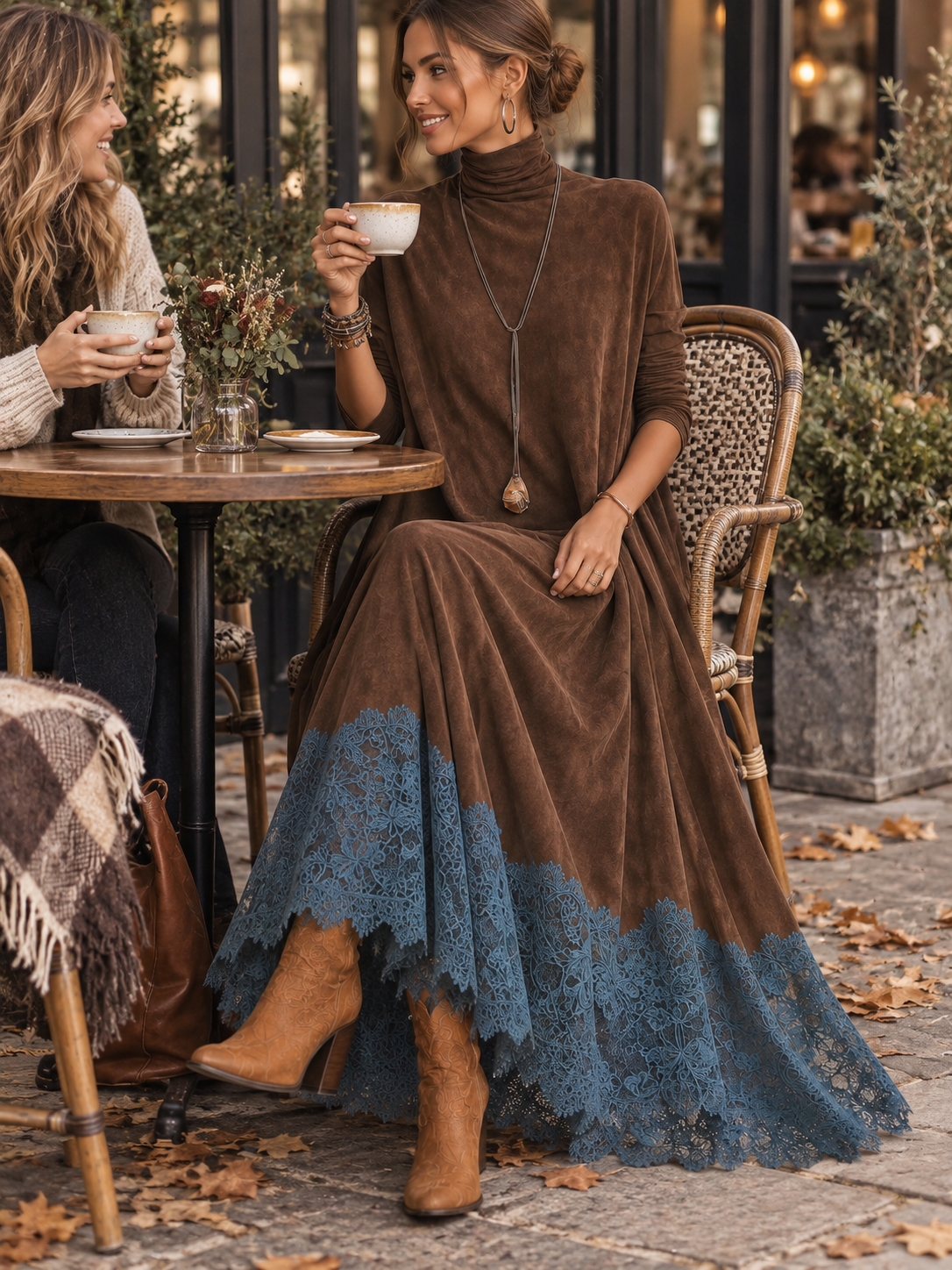 Charlotte™ | Elegant Lace Hem Maxi Dress