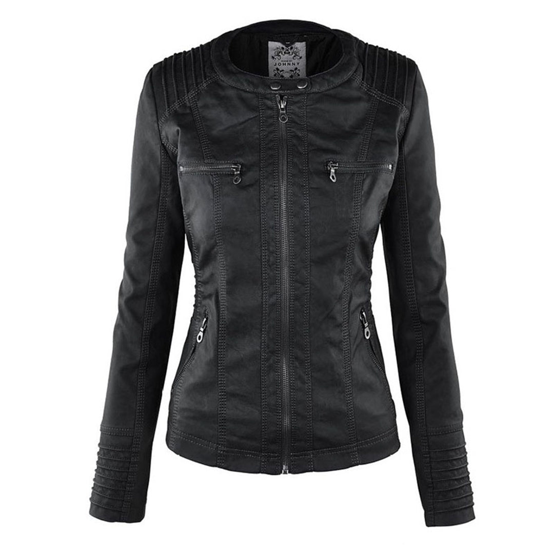 Grace™ | Elegant Hooded Moto Jacket