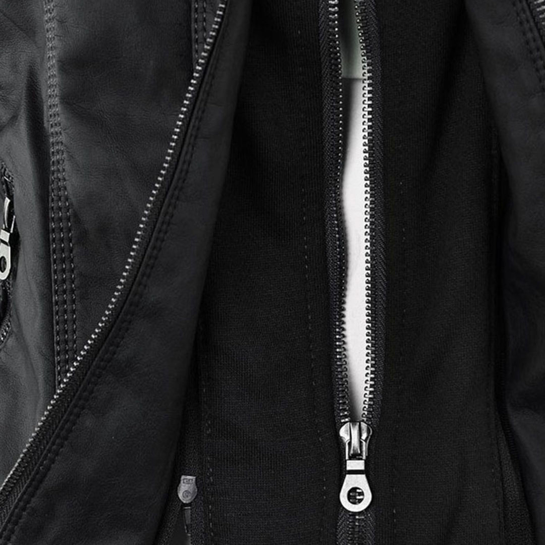 Grace™ | Elegant Hooded Moto Jacket