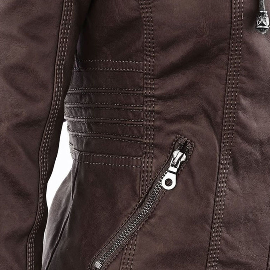 Grace™ | Elegant Hooded Moto Jacket
