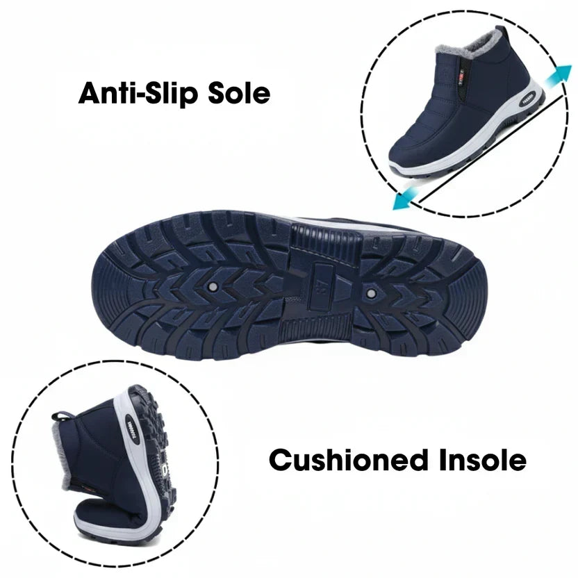 Gloria™ | Quilted Waterproof Slip-On Ankle Boots