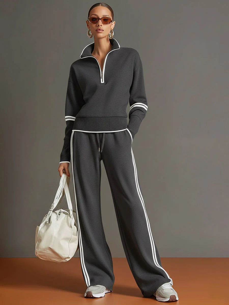 Sharon™ | Elegant Quarter-Zip Two Piece Set