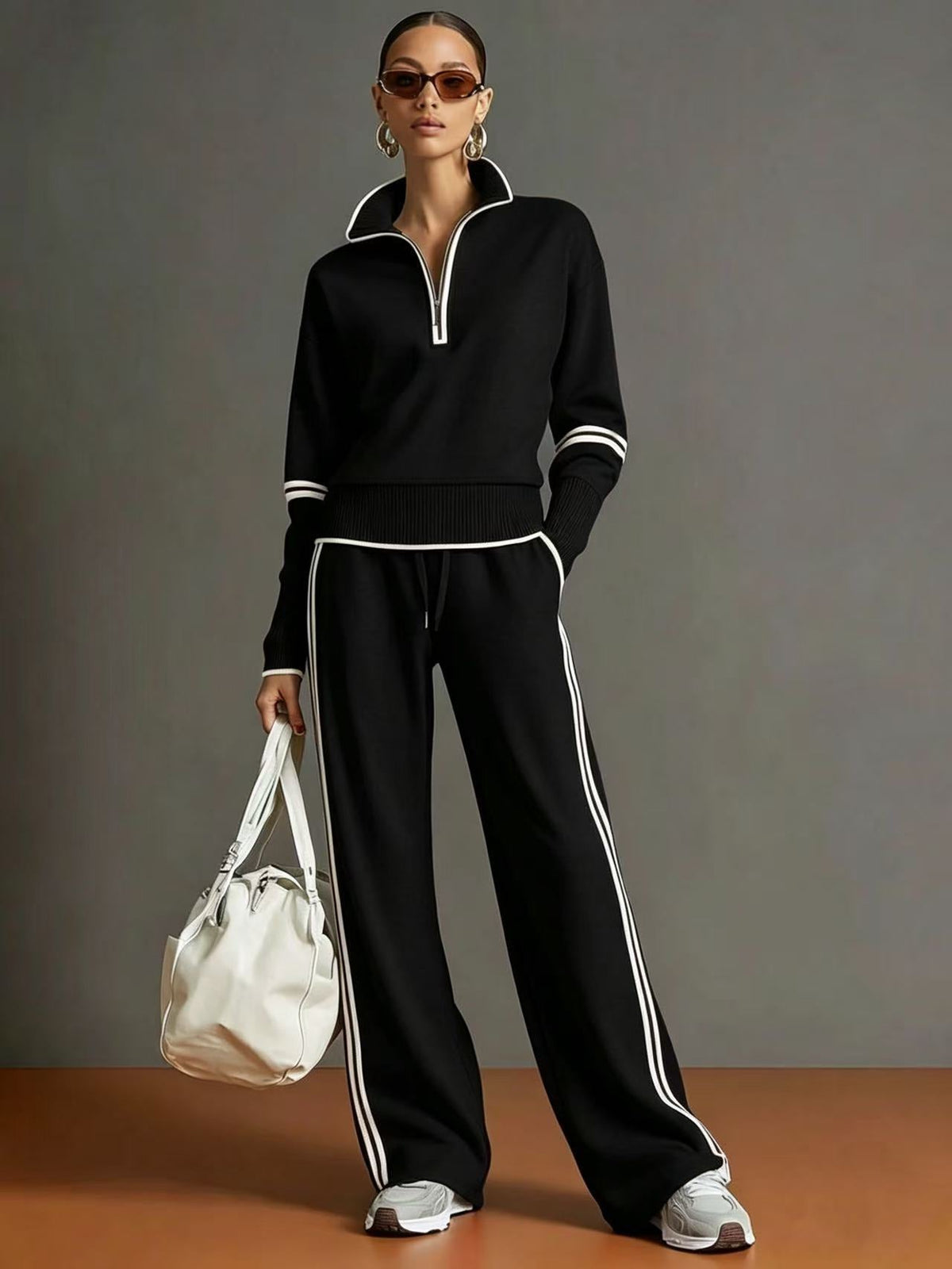 Sharon™ | Elegant Quarter-Zip Two Piece Set