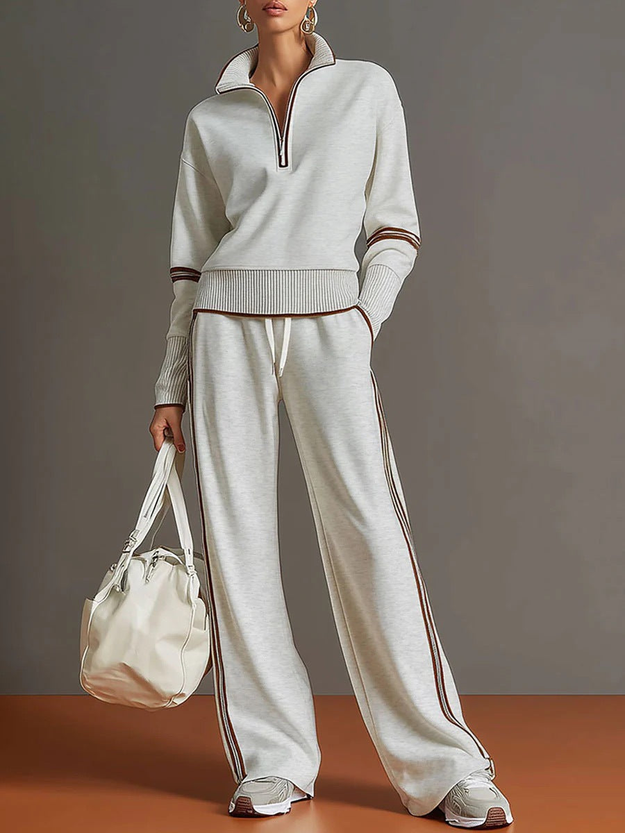 Sharon™ | Elegant Quarter-Zip Two Piece Set