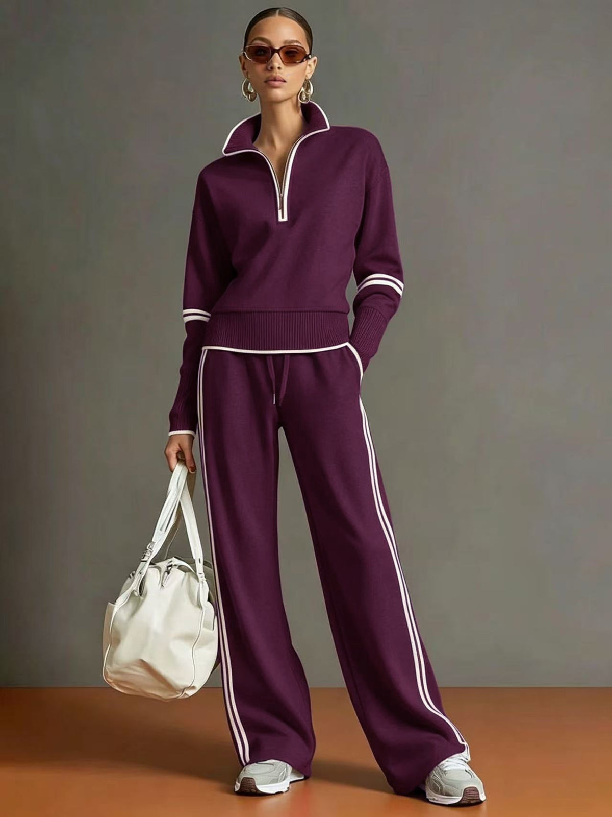 Sharon™ | Elegant Quarter-Zip Two Piece Set