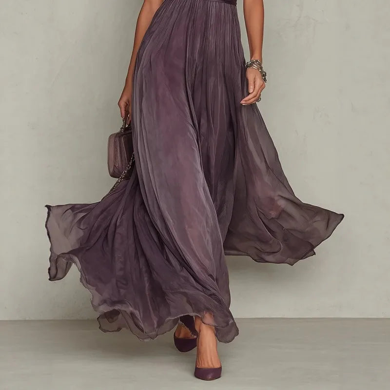 Winifred | Floral midi dress with V-neck and tie waist