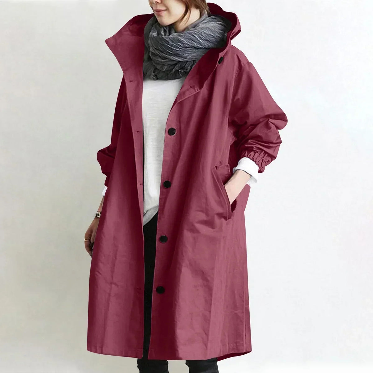 Gisèle™ | Elegant & Comfortable Hooded Trench