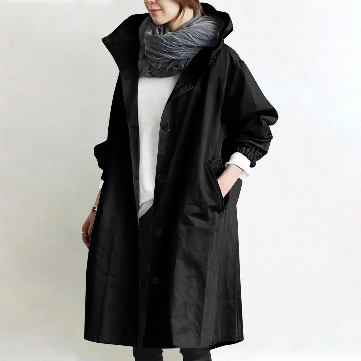 Gisèle™ | Elegant & Comfortable Hooded Trench