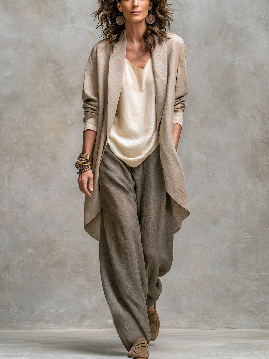 Linda™ | Elegant Three-Piece Palazzo Set