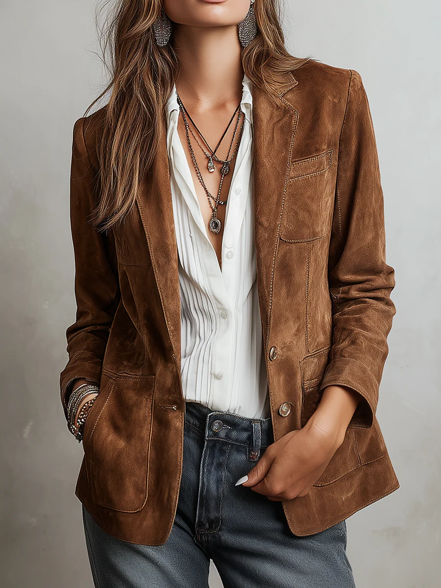 Aurora | Vintage Brown Blazer
