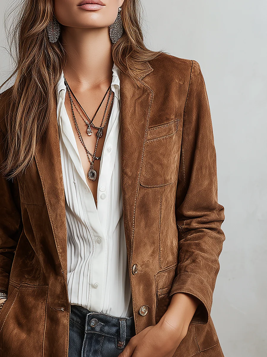 Aurora | Vintage Brown Blazer