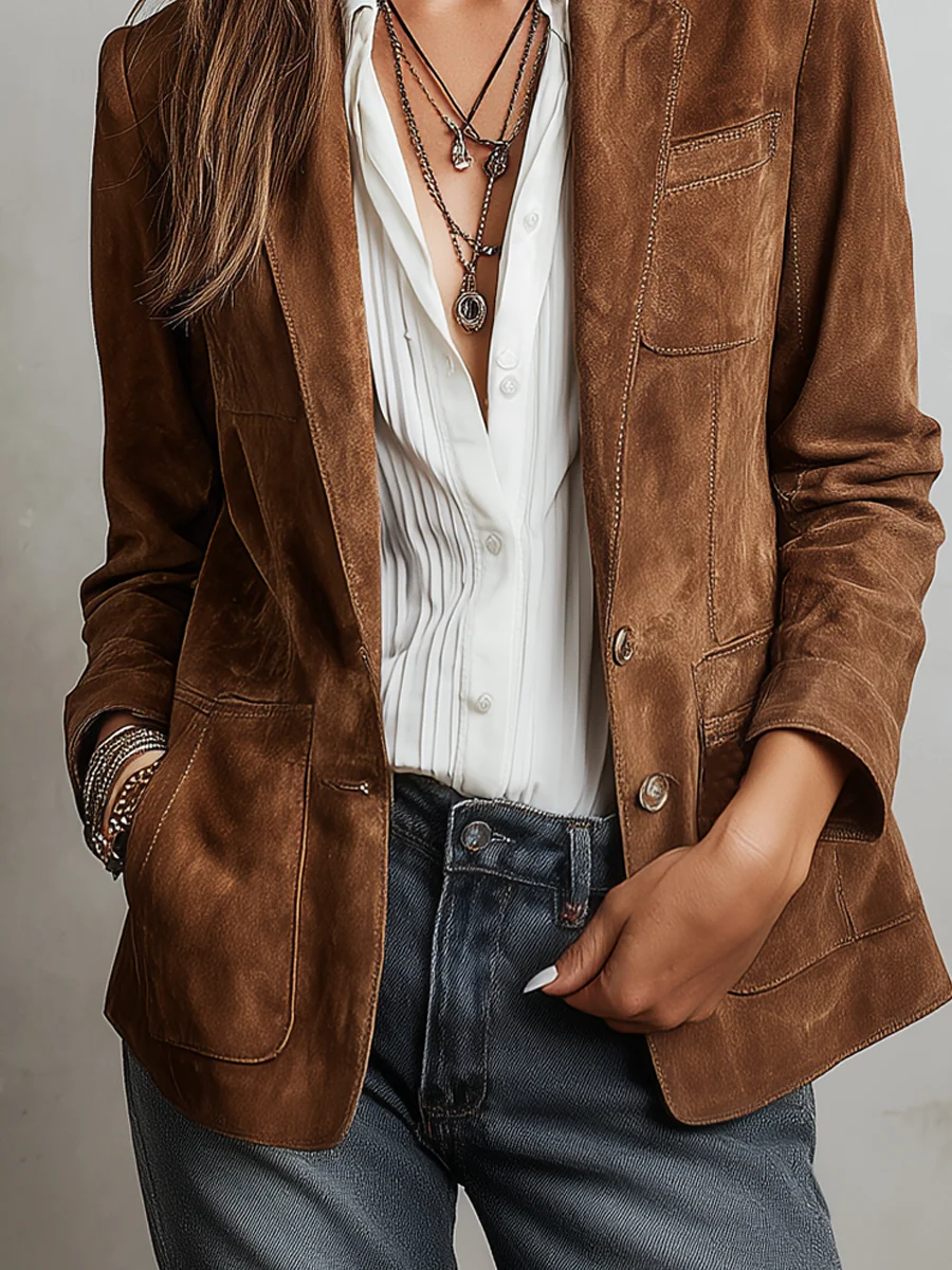 Aurora | Vintage Brown Blazer