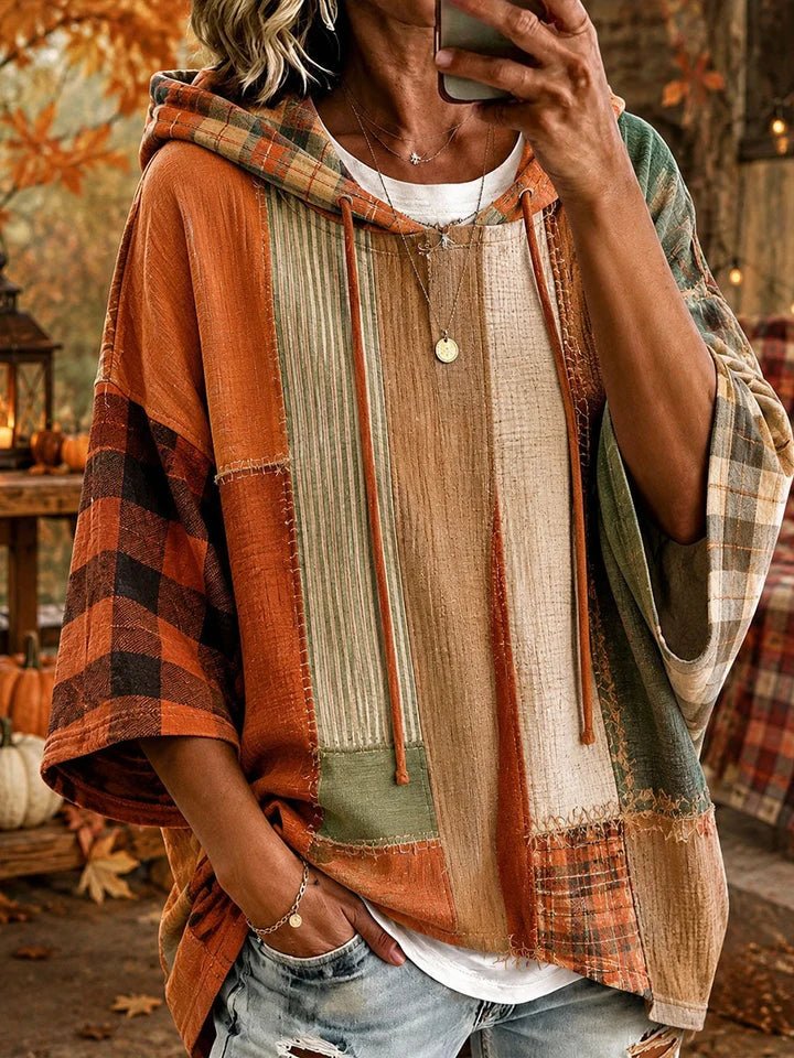 Alice | Artistic Patchwork Oversized Hoodie