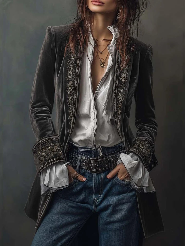 Catherine™ | Elegant Baroque Detail Blazer