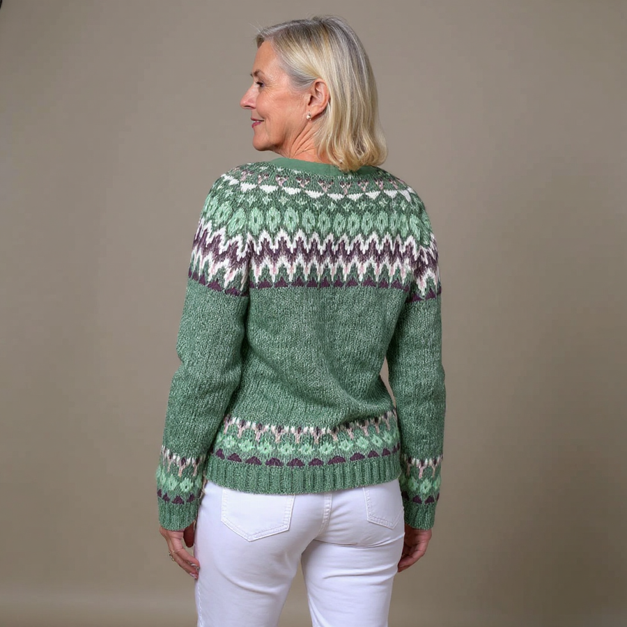 Lila Fair Isle Knit Cardigan