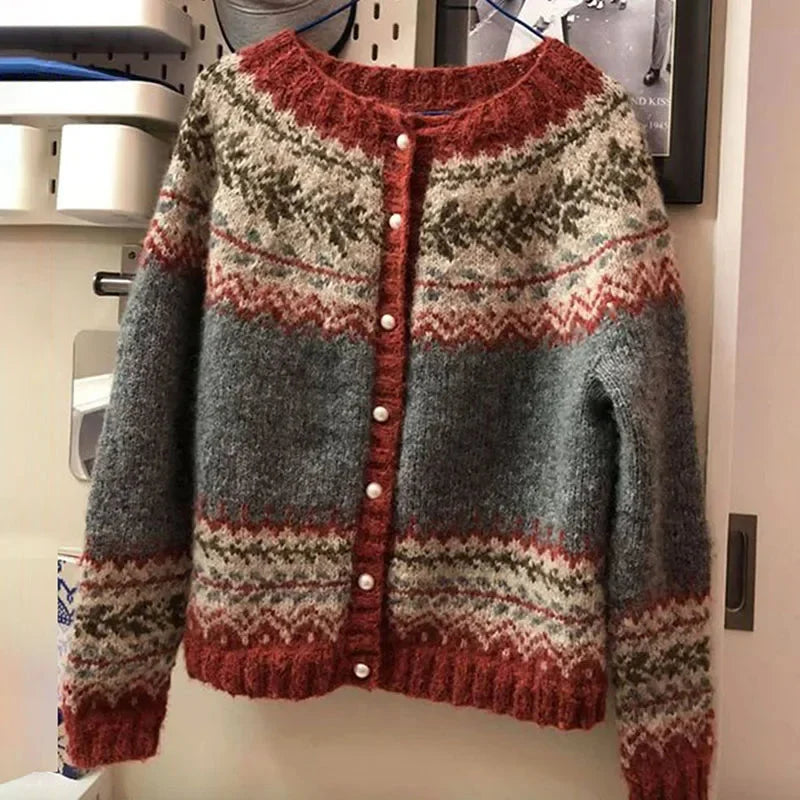 Maude | Colour-Block Button Cardigan