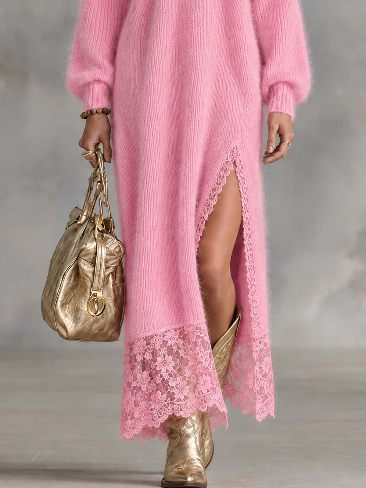 Penny™ | Cozy Oversized Lace Maxi Dress