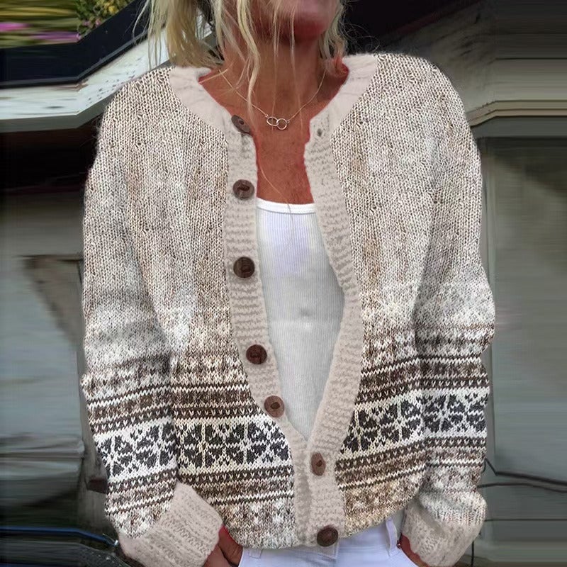 Maude | Colour-Block Button Cardigan