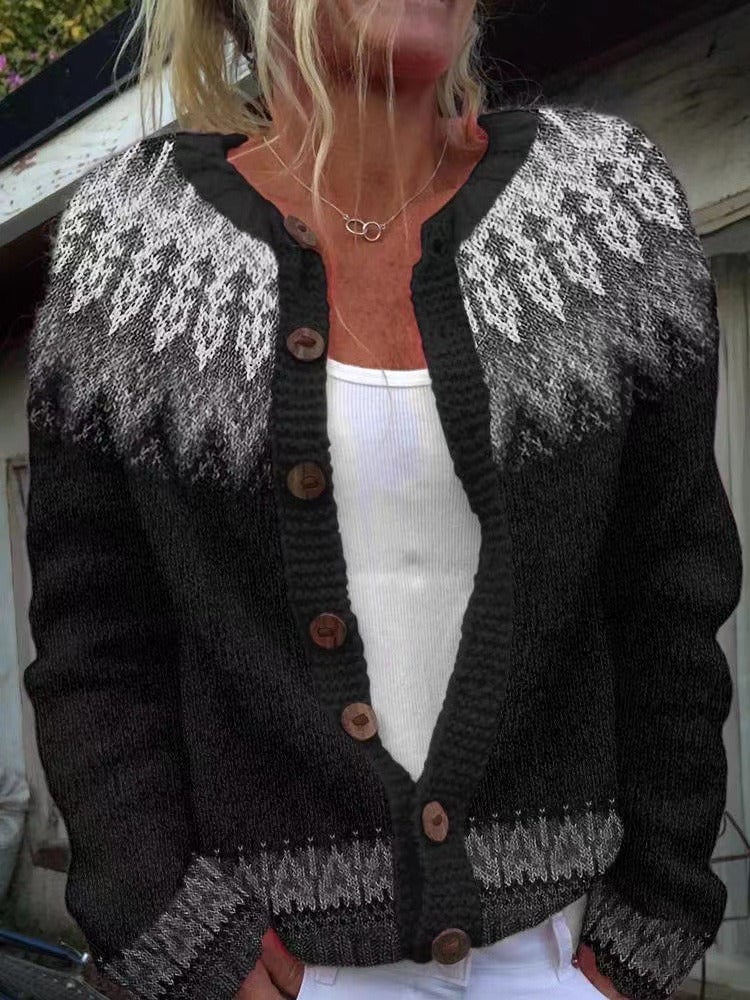 Maude | Colour-Block Button Cardigan