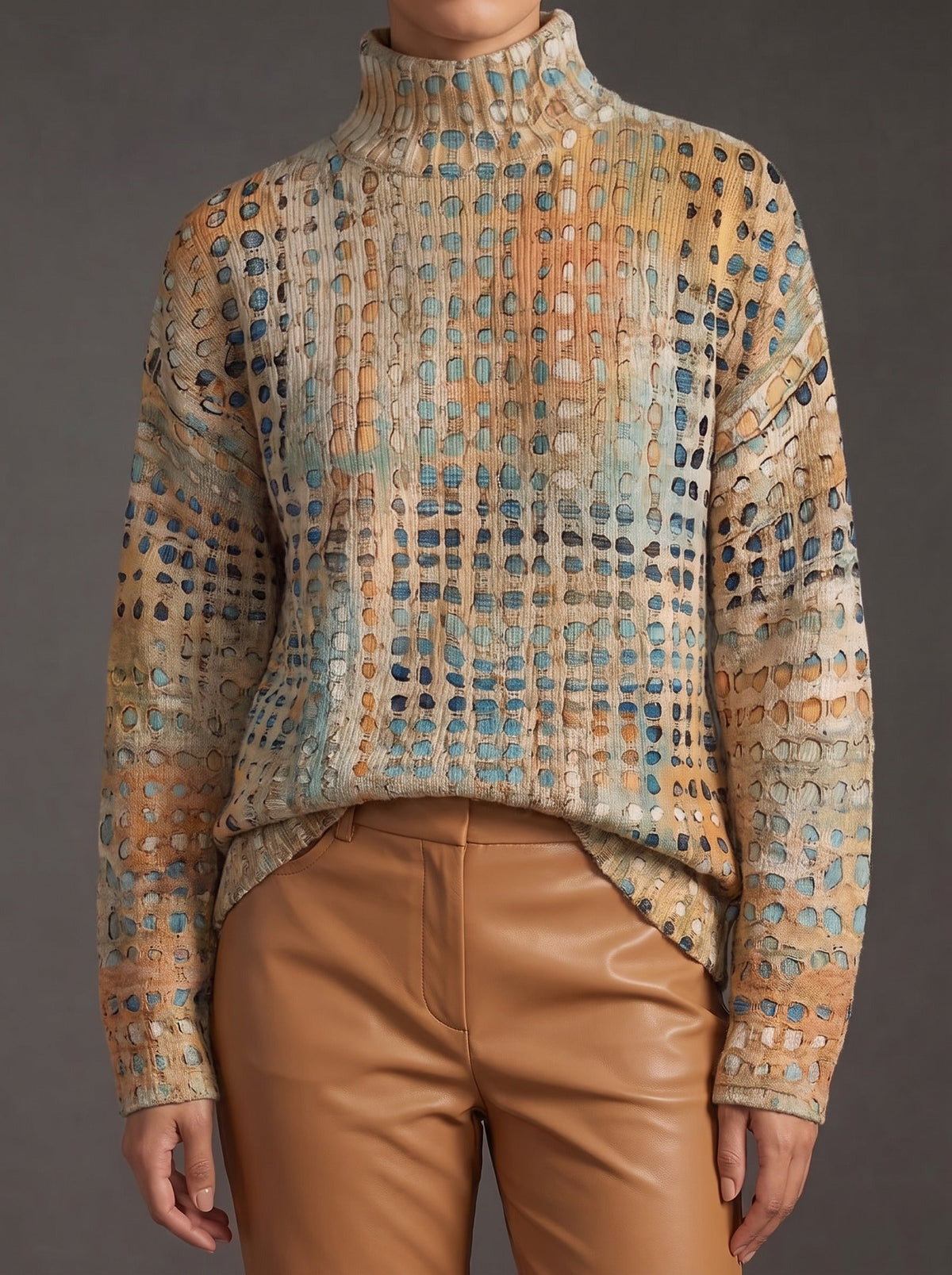 Bryndle | Autumn Grid Turtleneck