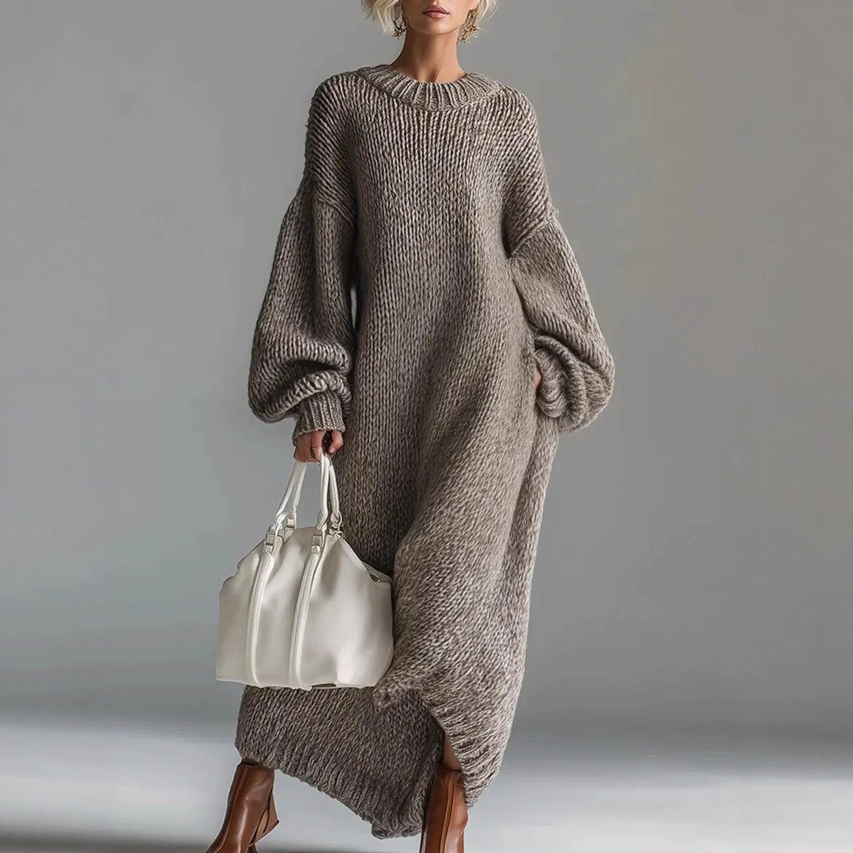 Megan™ | Cozy Oversized Chunky Knit Dress