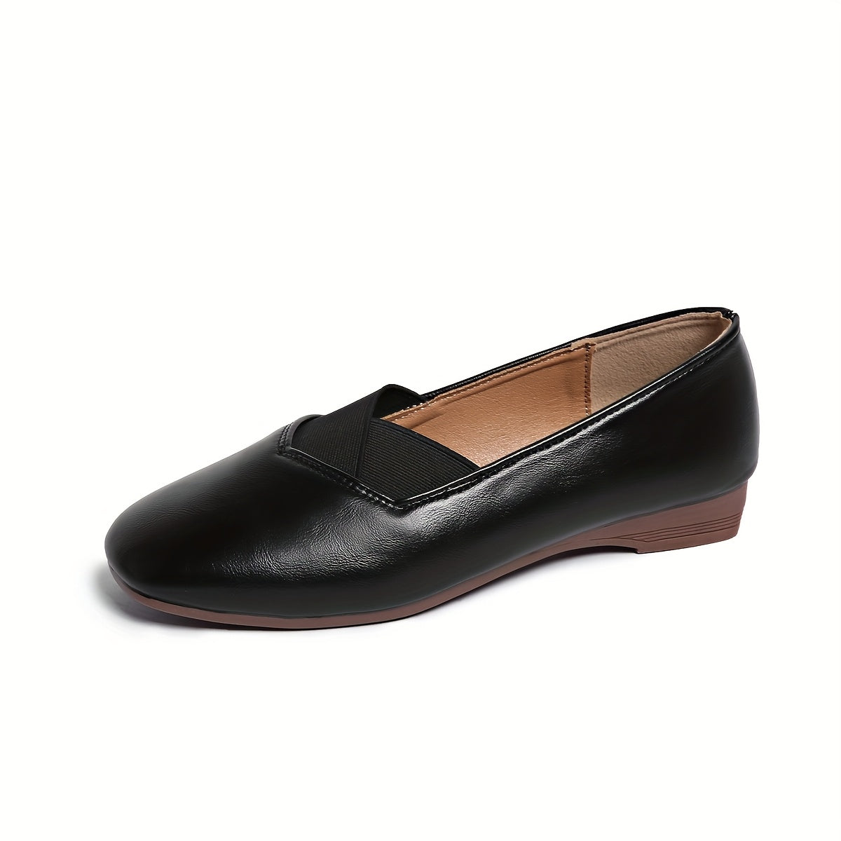 Delphine™ | Cross-Strap Square-Toe Flats