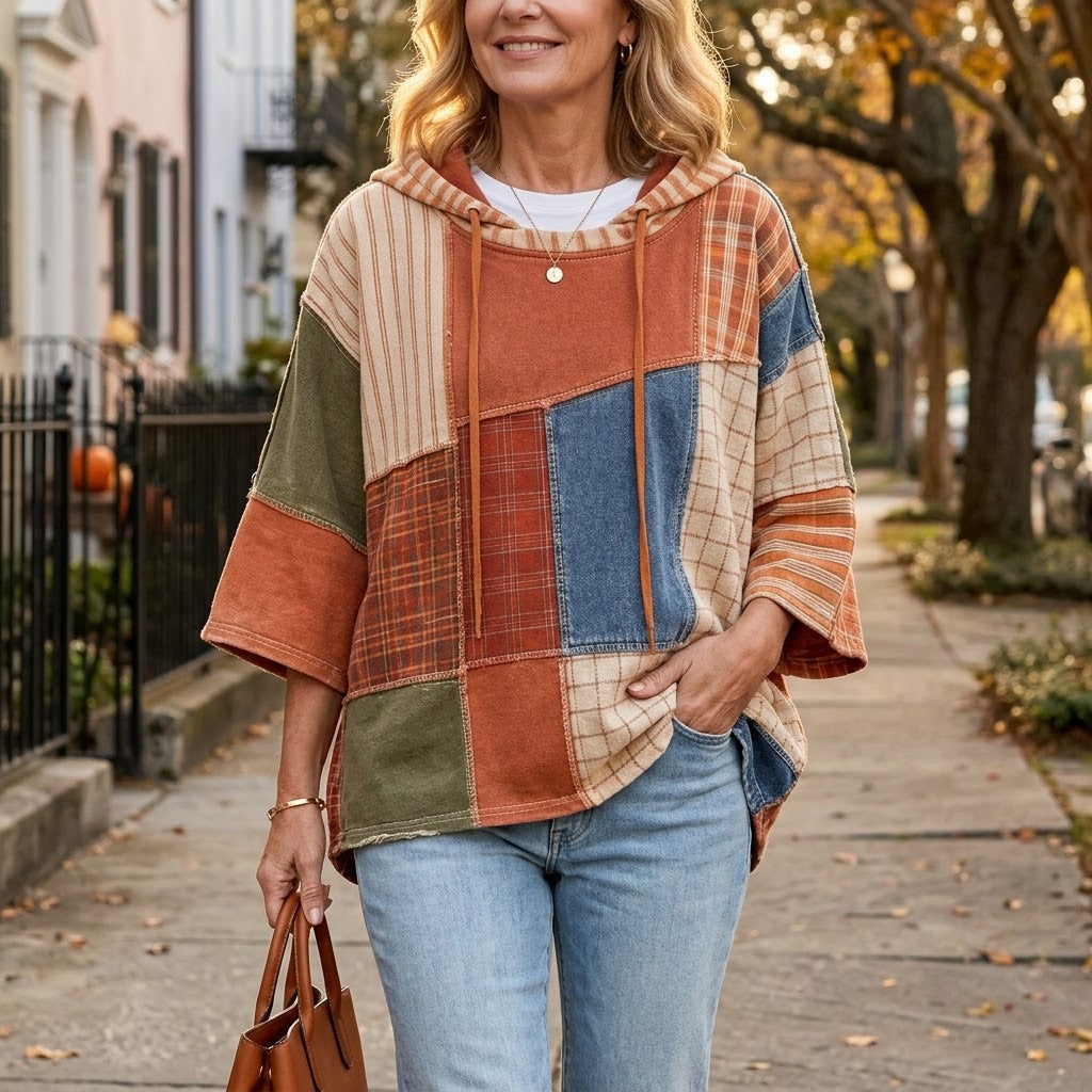 Alice | Artistic Patchwork Oversized Hoodie