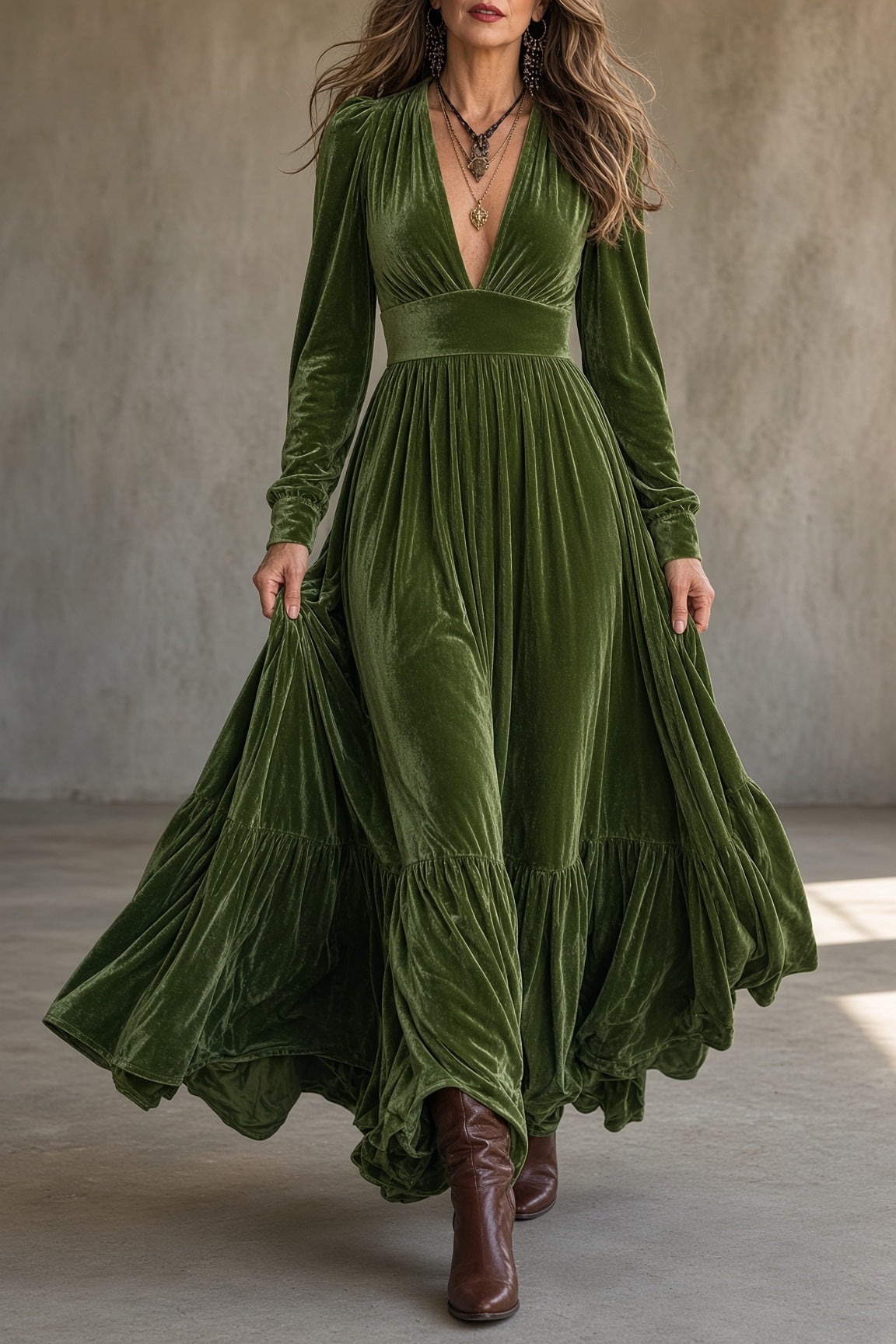Ava Velvet Dress