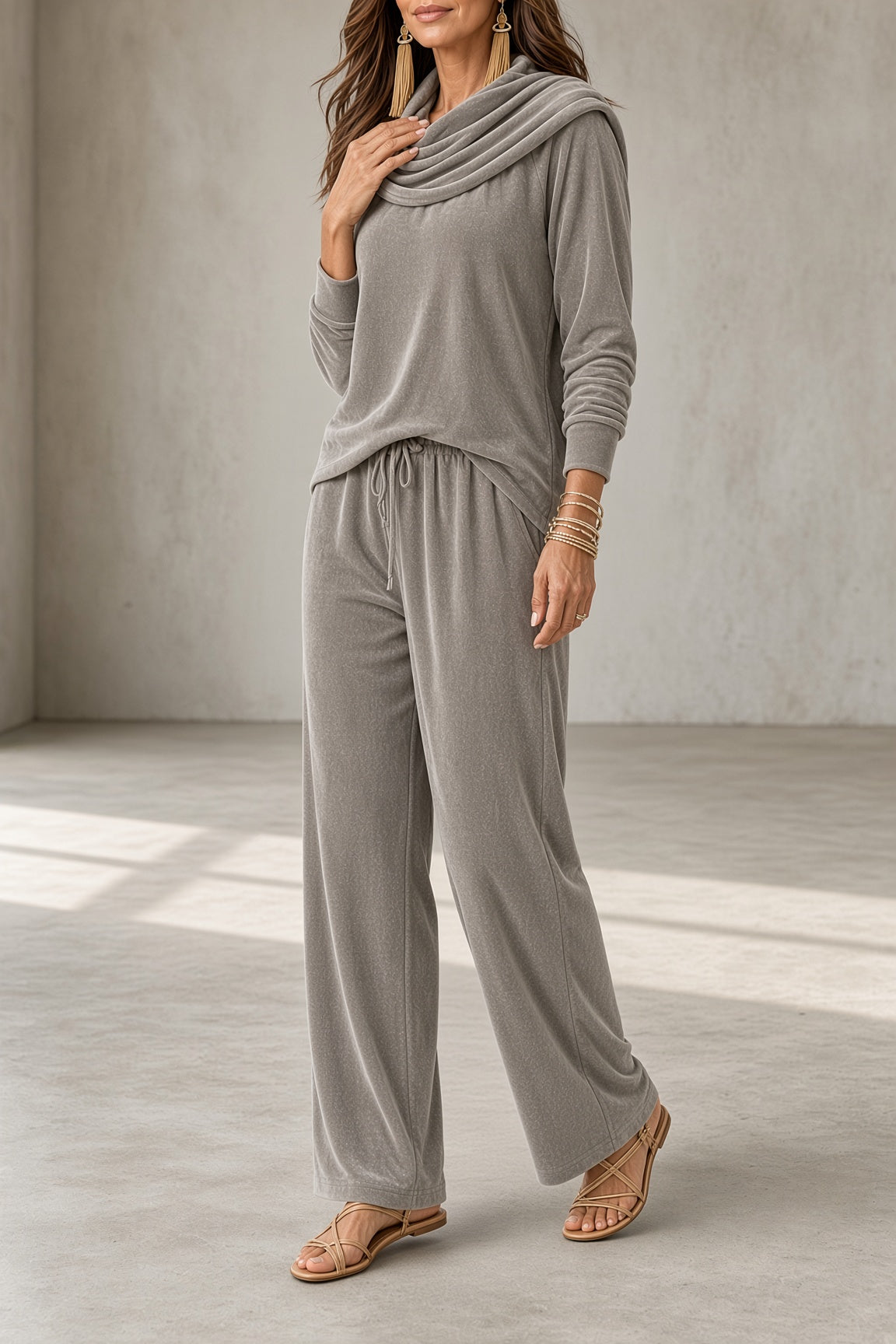 Taylor | Velvet Two-Piece Pant Set