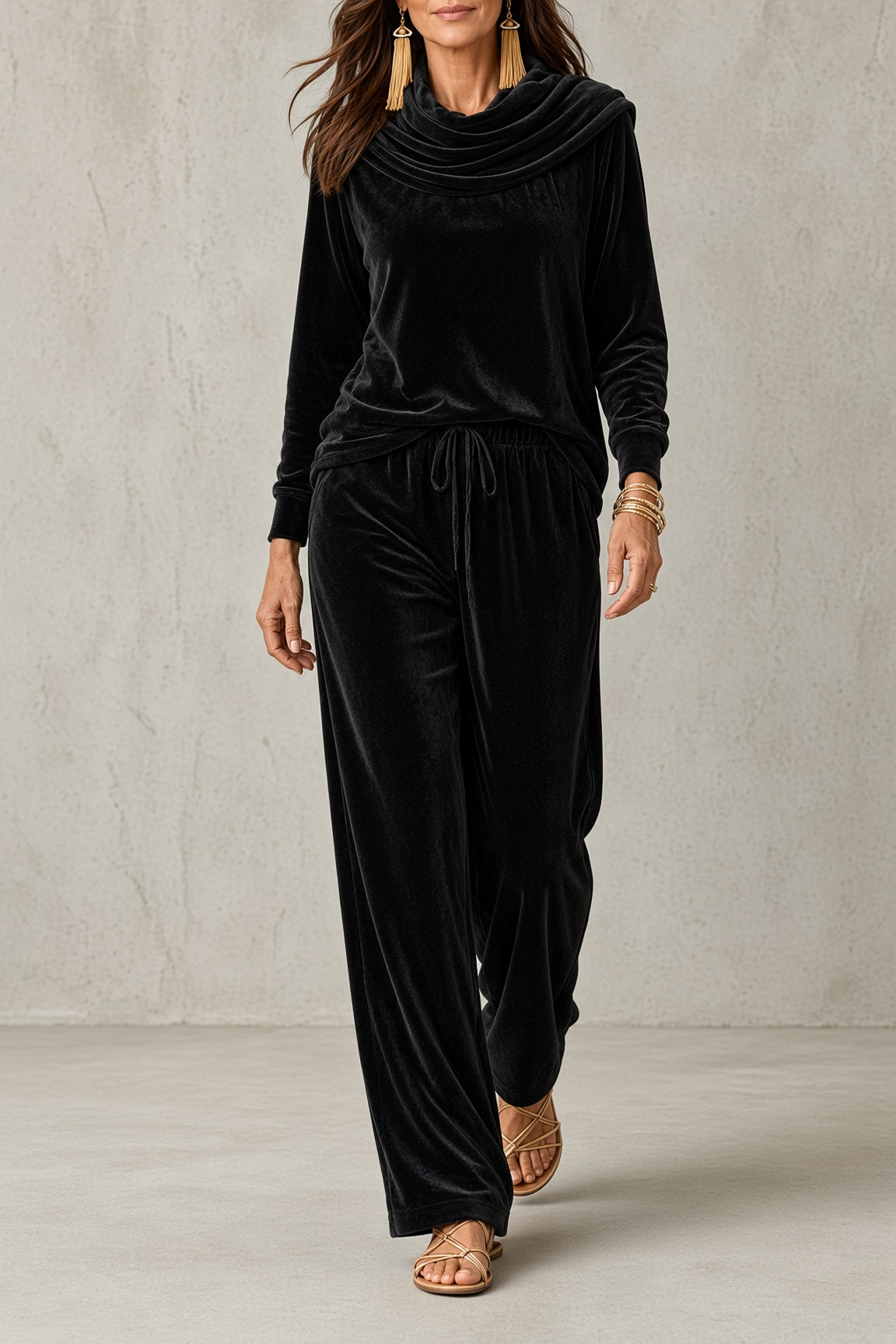 Taylor | Velvet Two-Piece Pant Set