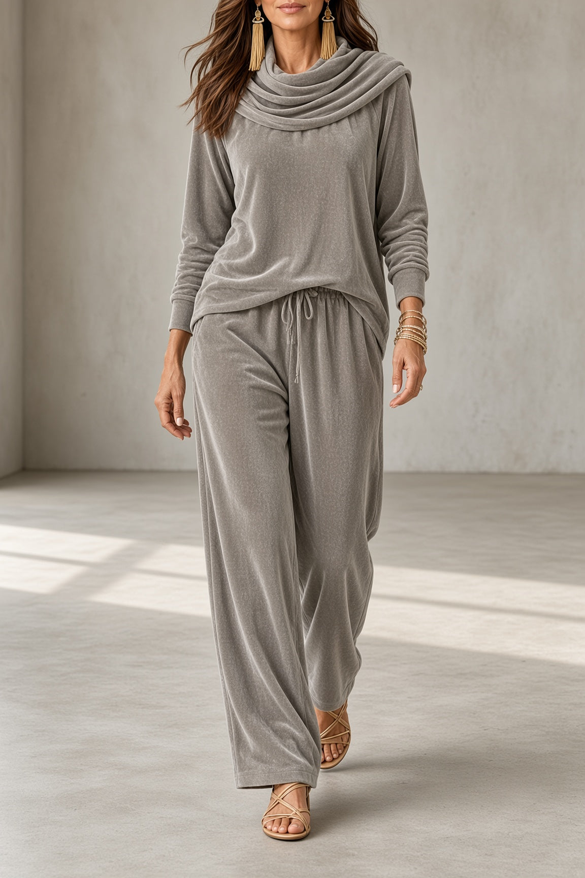 Taylor | Velvet Two-Piece Pant Set
