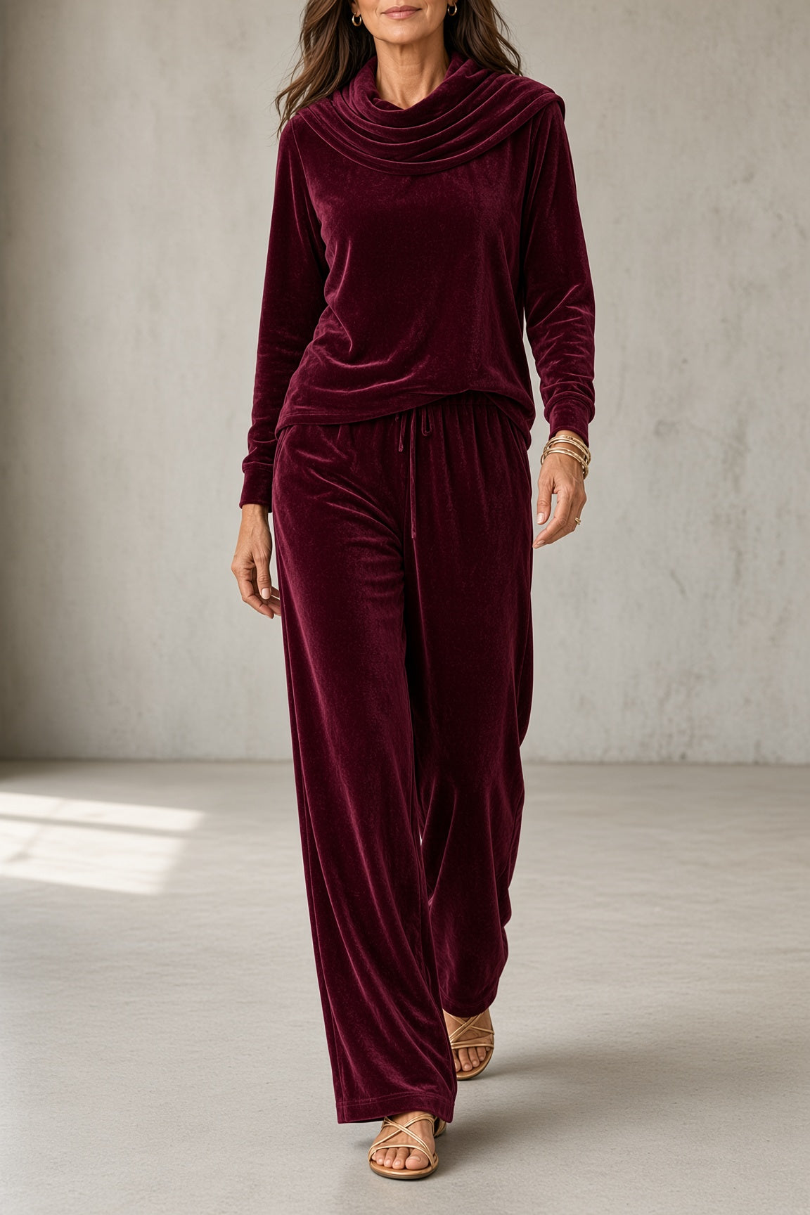 Taylor | Velvet Two-Piece Pant Set