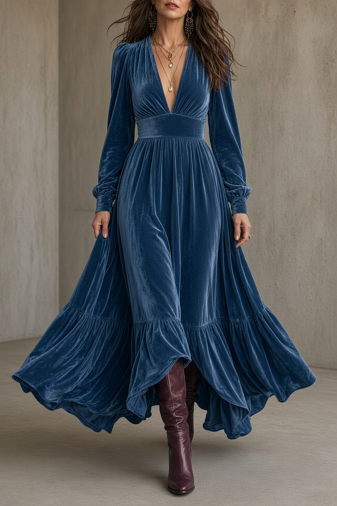 Ava Velvet Dress