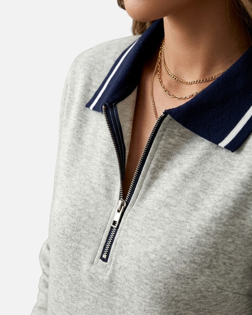 Noelia | Casual Long Sleeve Zip Dress