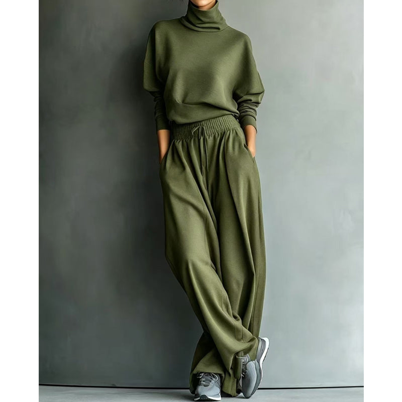 Caroline | Elegant Turtleneck & Wide-Leg Set