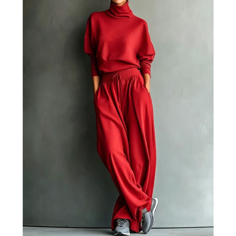 Caroline | Elegant Turtleneck & Wide-Leg Set