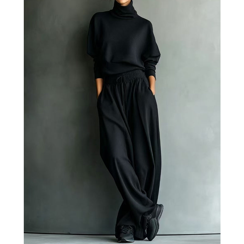 Caroline | Elegant Turtleneck & Wide-Leg Set