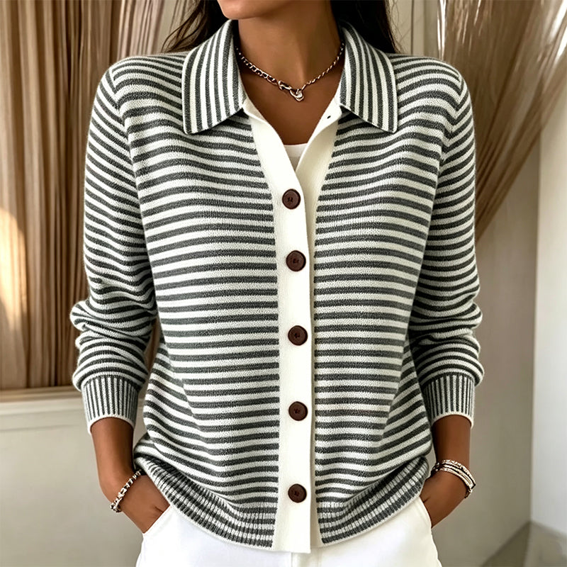 Kirsten | Striped Knit Cardigan