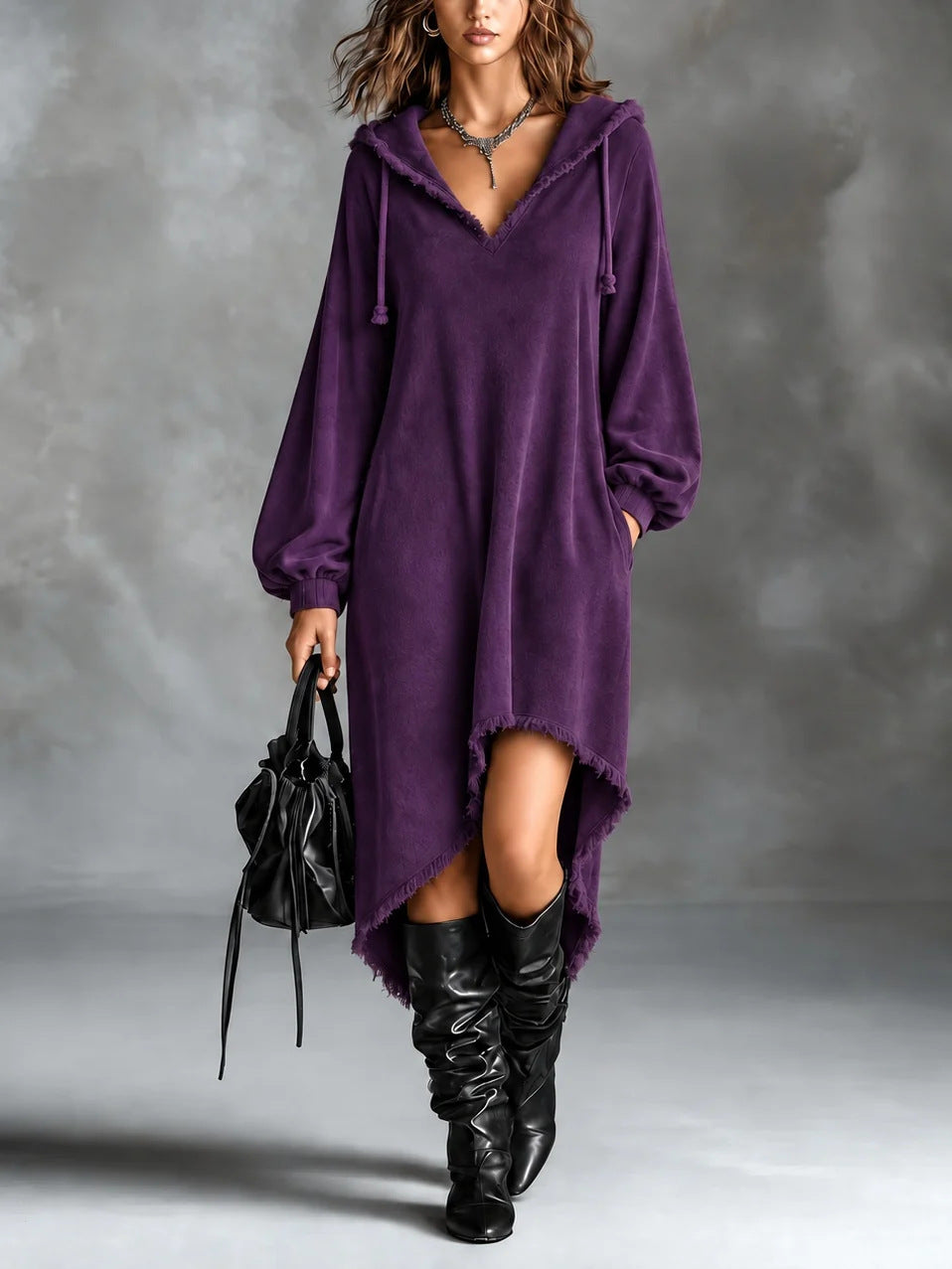 Rosie™ | Cozy Oversized Hooded Dress