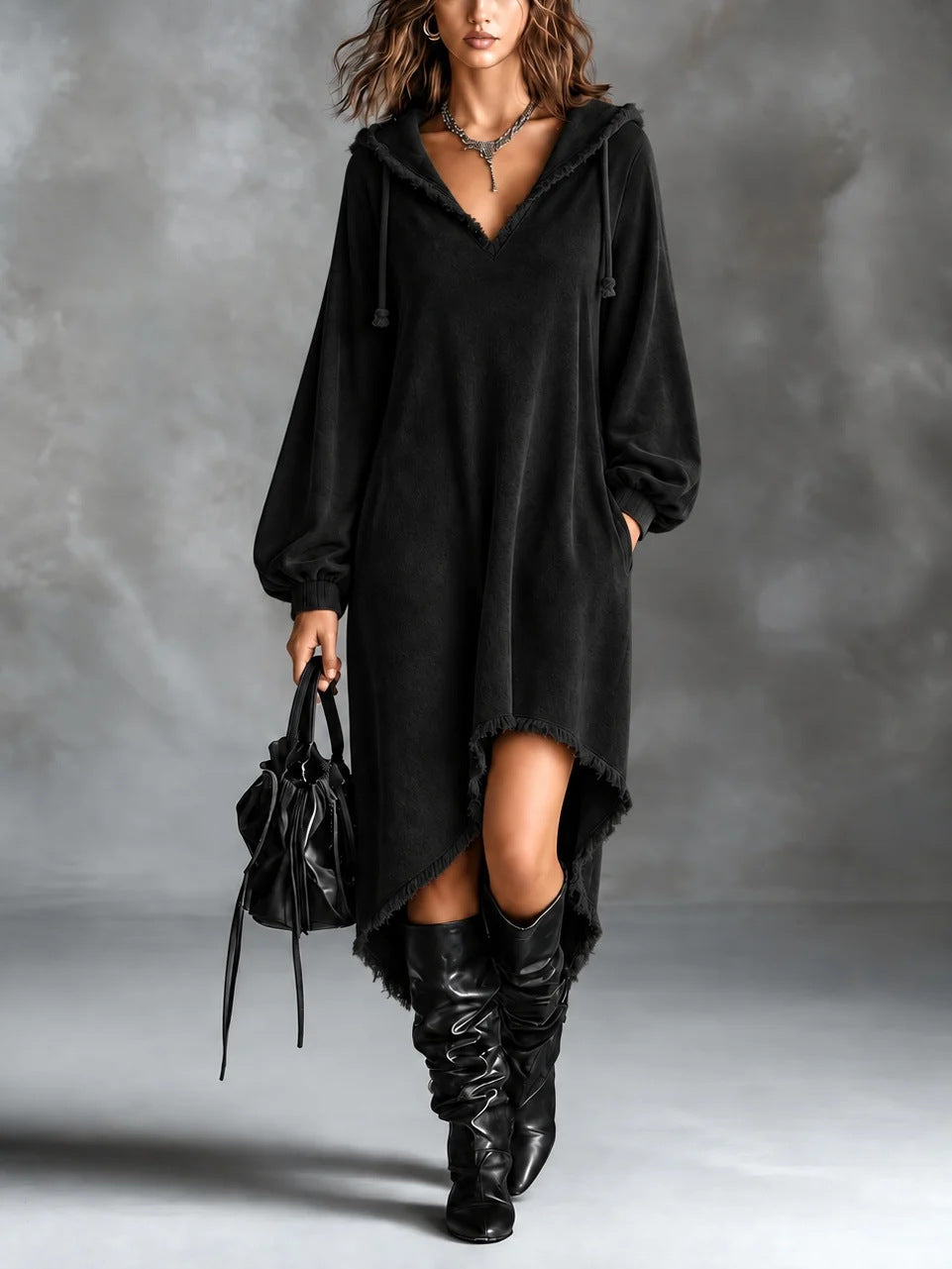 Rosie™ | Cozy Oversized Hooded Dress